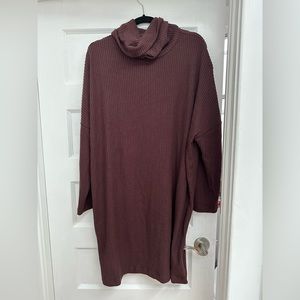 Cowl Neck Maternity Sweater Dress